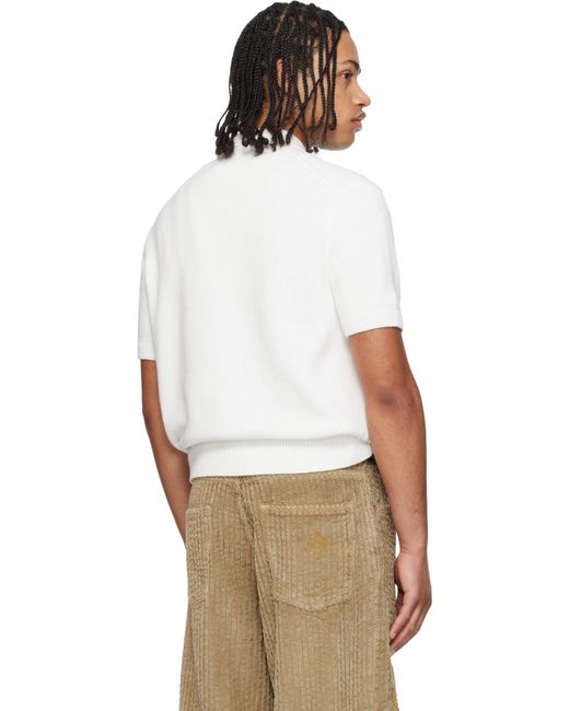 Polo Ralph Lauren メンズ オフホワイト コットン 半袖ニット 
