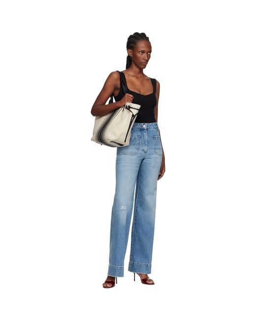Victoria Beckham Blue Alina High Waisted Jeans