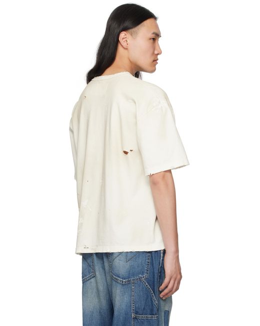 T-Shirt À Manches Courtes Savage Blanc Cassé À Col Ras Du Cou Neighborhood pour homme en coloris White