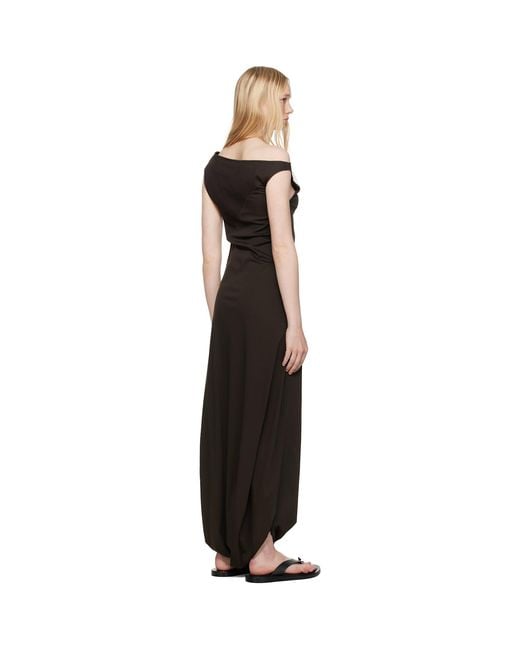 Ruohan Black Twist Maxi Dress