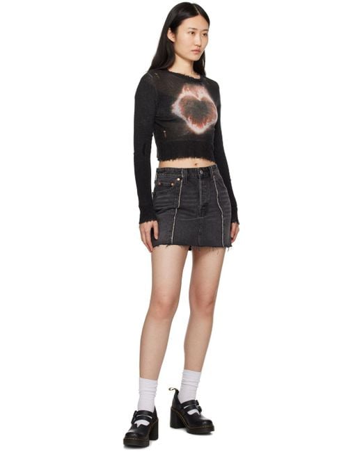 Levi's Black Recrafted Icon Denim Miniskirt