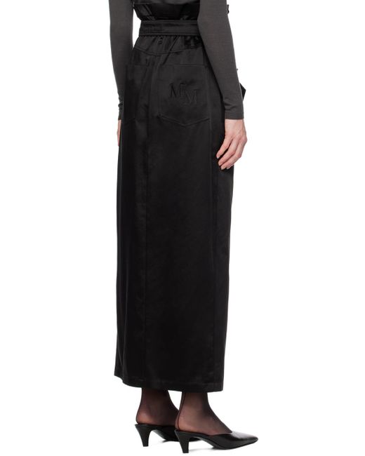 Max Mara Black Alcade Maxi Skirt