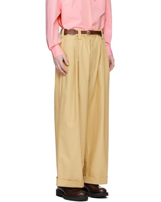 MERYLL ROGGE Natural Drawstring Trousers for men