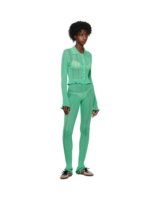 Pantalon vert à échelles Marco Rambaldi en coloris Green