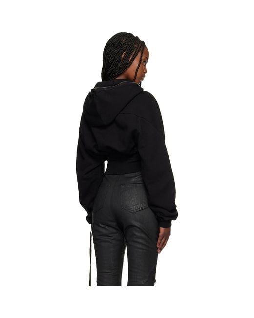 Rick Owens Black Temple Collage Hoodie