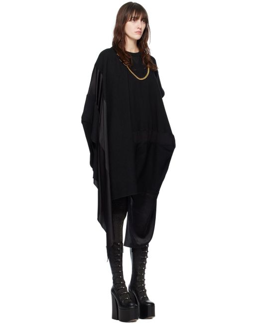 Junya Watanabe Black Draped Midi Dress