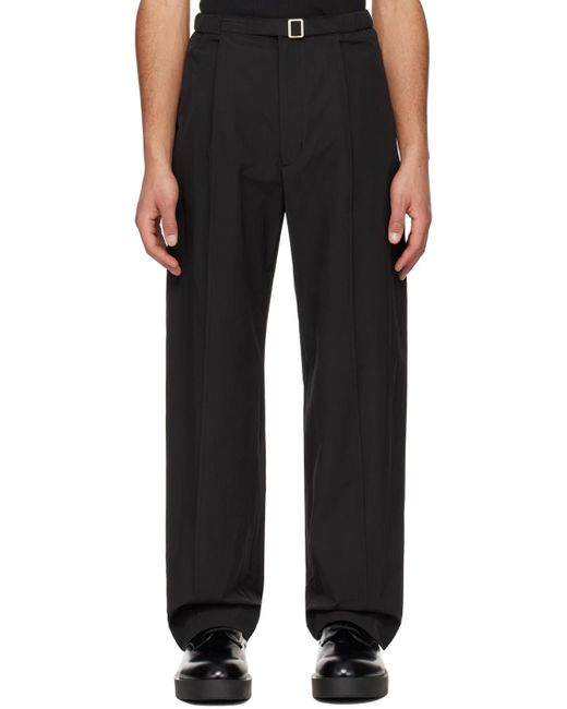 Amomento Black Belted Trousers for men