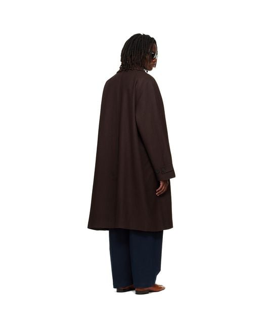 Studio Nicholson Black Cabo Wool Coat for men