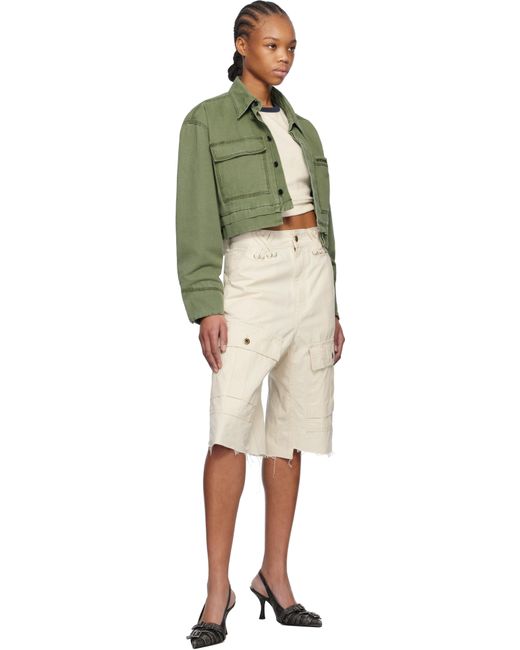 we11done オフホワイト Military Vintage ショートパンツ Natural