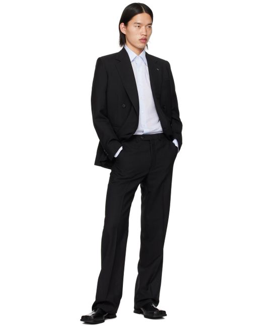 Husbands Black Tailored Trousers for men