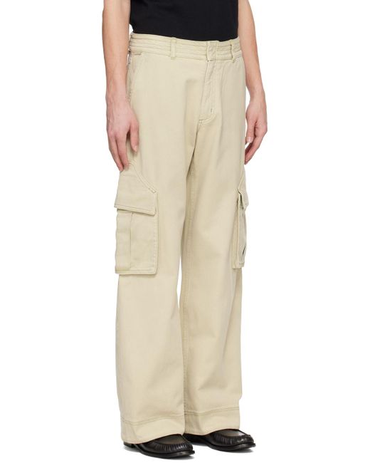Rhude Natural Faded Cargo Pants for men