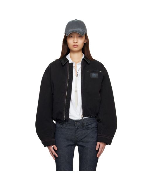 Acne Black Blouson Bomber Jacket