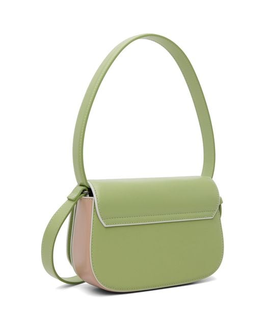 DIESEL Green 1Dr Nappa Leather Iconic Shoulder Bag