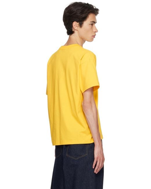 Jacquemus Orange Yellow Le Chouchou 'le T-shirt ' T-shirt for men