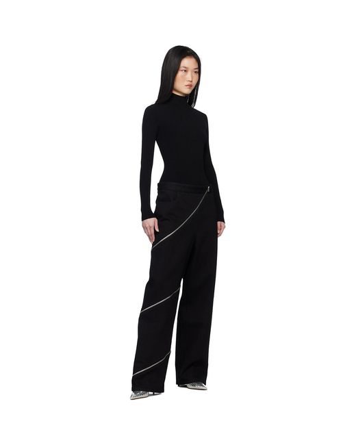 Alaïa Black Ribbed Knit Bodysuit