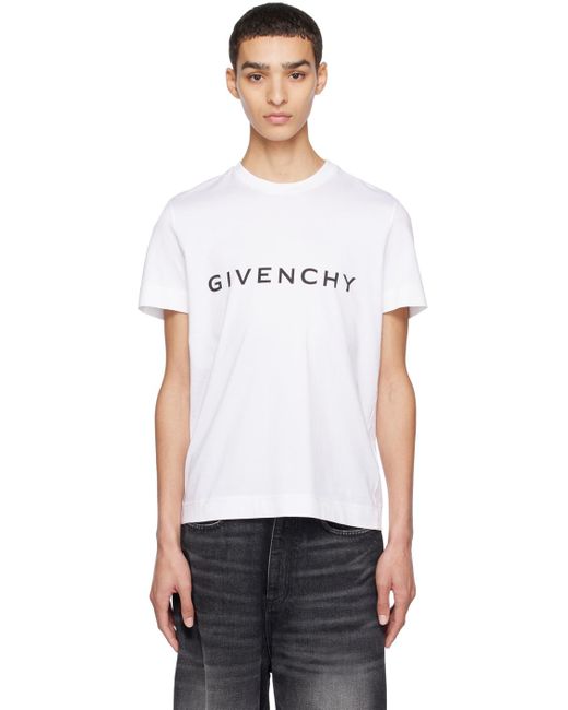 T-Shirt Oversize En Coton A Logo Givenchy pour homme en coloris White