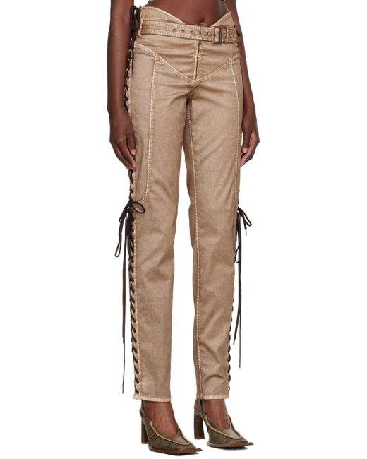 Jean Paul Gaultier Multicolor Brown Knwls Edition Trousers