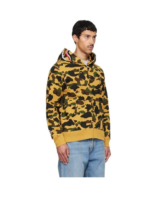 A Bathing Ape Metallic 1St Camo Shark Full Zip Hoodie for men