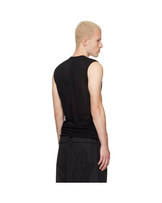 Rick Owens Black Tower Basic Sl Tank Top for men