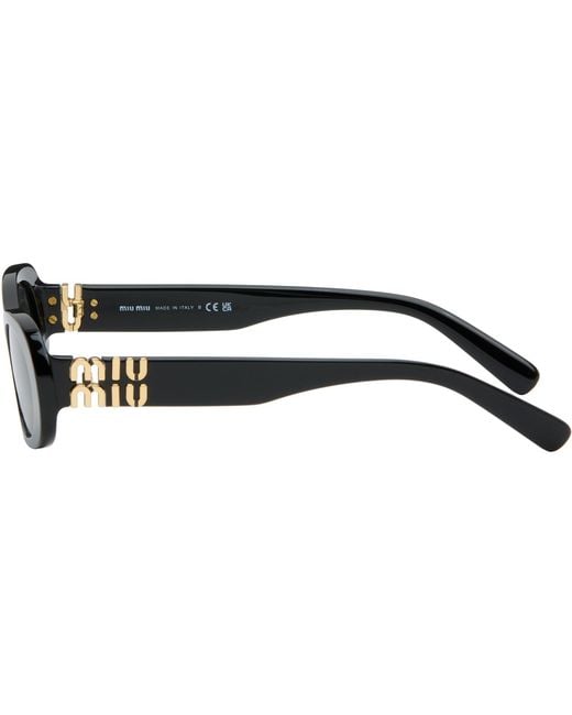 Miu Miu Black Miu Glimpse Sunglasses