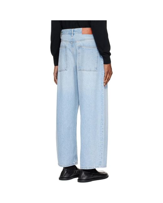 Studio Nicholson Blue Paolo Wide Leg Jeans for men