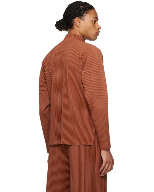 Homme Plissé Issey Miyake Multicolor Homme Plissé Issey Miyake Orange Monthly Color October Shirt for men