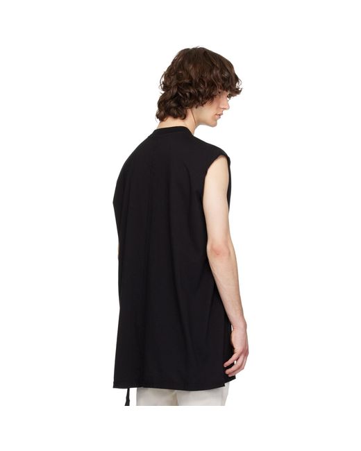 Rick Owens Black Temple Tarp T-Shirt for men