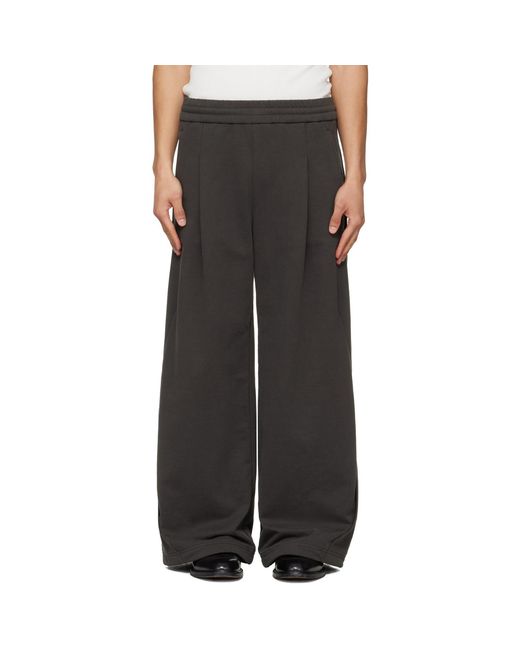 NULLUS Black Interweaved Sweatpants for men