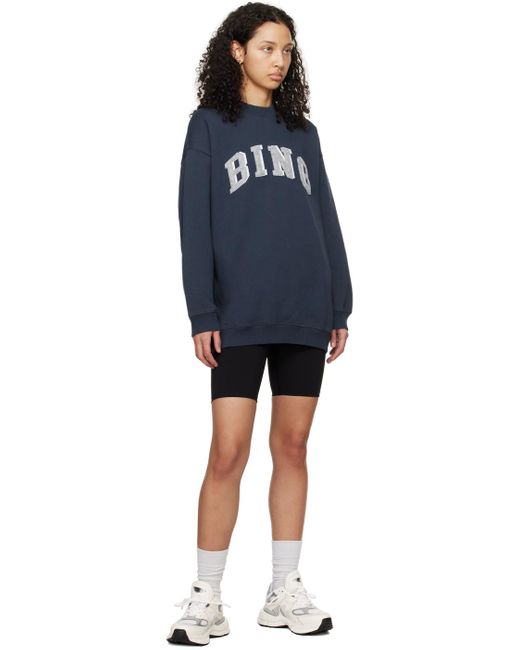 Anine Bing Blue Tyler 'bing' Sweatshirt