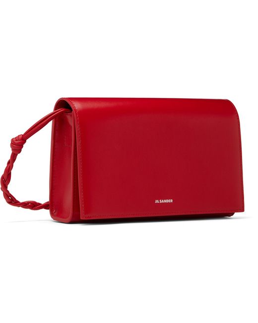 Jil Sander Red Tangle Wallet Bag