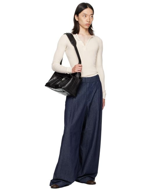 Dries Van Noten Blue Drawstring Jeans for men
