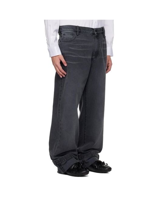 Simone Rocha Black Straight Leg Jeans for men