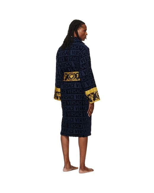 Versace Black 'I Heart Baroque' Bathrobe for men
