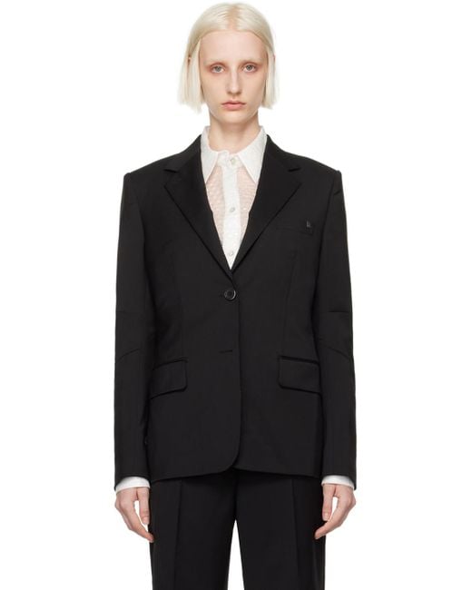 Helmut Lang Black Curved Classic Blazer
