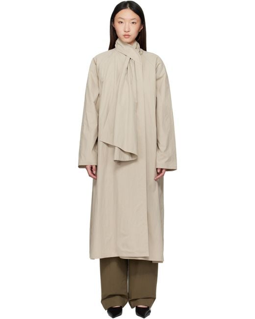 LE17SEPTEMBRE Natural Scarf Trench Coat