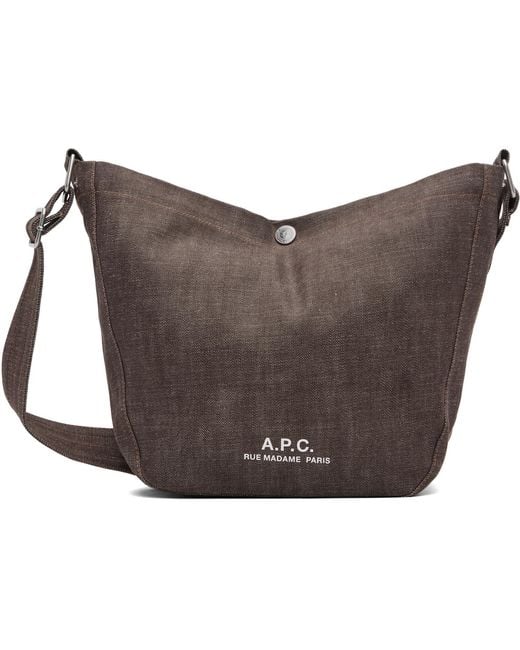 A.P.C. Black Journal Small Satchel for men