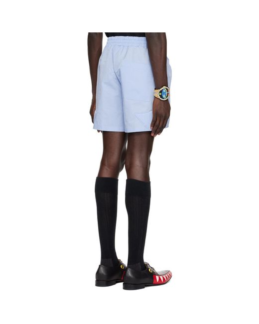 Walter Van Beirendonck Blue Space Shorts for men