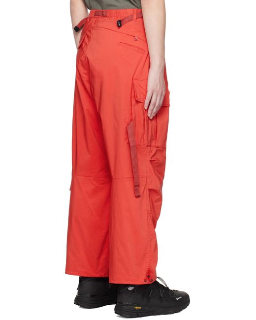 F/CE Red Relaxed-fit Cargo Pants for men