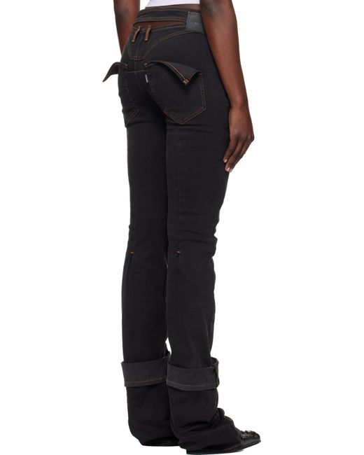 OTTOLINGER Black Open Back Jeans