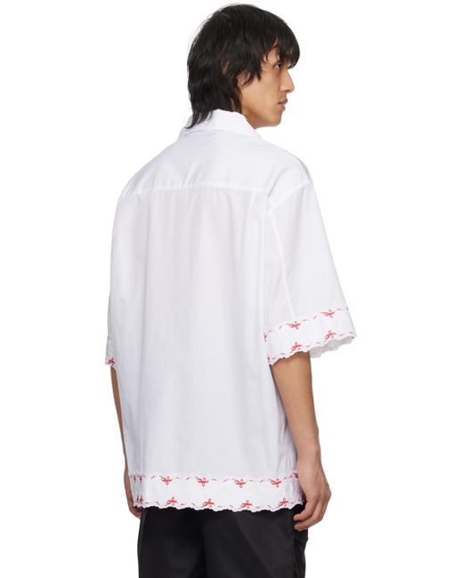 Simone Rocha White Embroidered Shirt for men