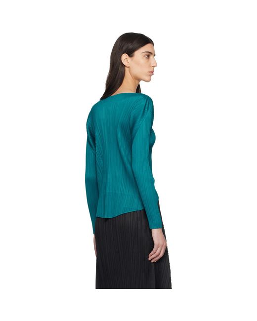 Pleats Please Issey Miyake Blue Monthly Colors October Top