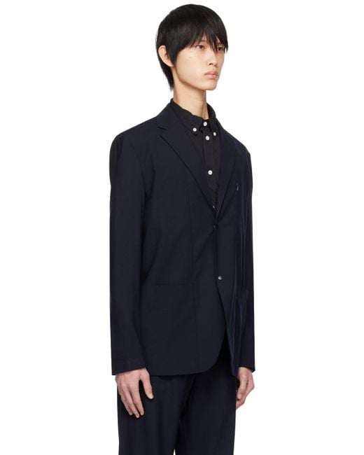 Norse Projects Black Navy Emil Blazer for men