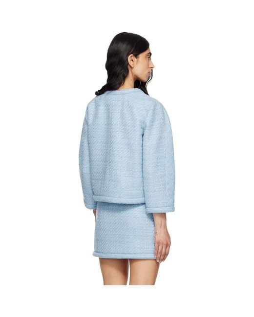 Marc Jacobs Blue 'Pop J Marc' Tweed Jacket