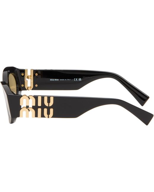Miu Miu Brown Retro Oval Sunglasses