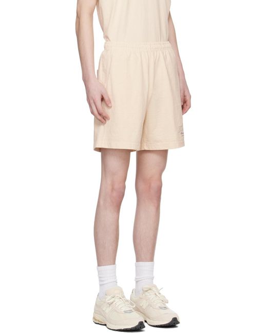 Sporty & Rich Natural Beige Prince Edition Rebound Shorts for men
