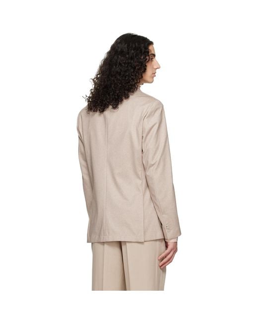 Boss Natural Slim-Fit Cotton-Blend Blazer for men