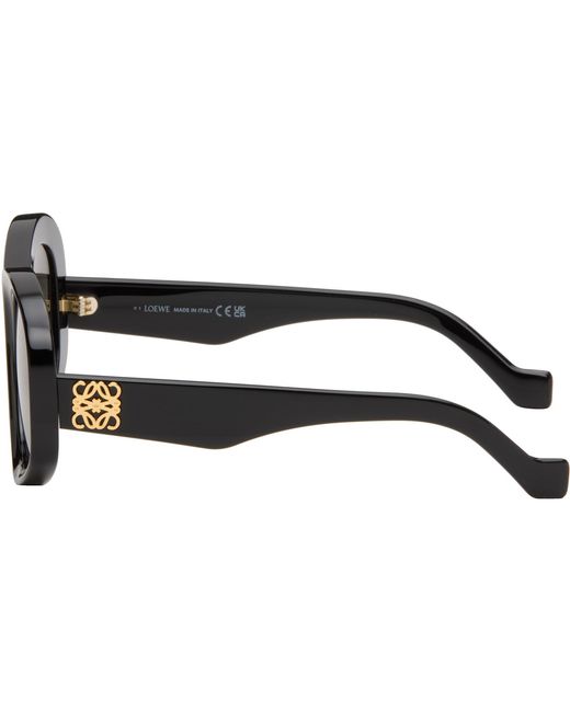 Loewe Black Beveled Pentagon Sunglasses