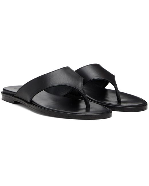 Aeyde Black Amaya Thong Sandals