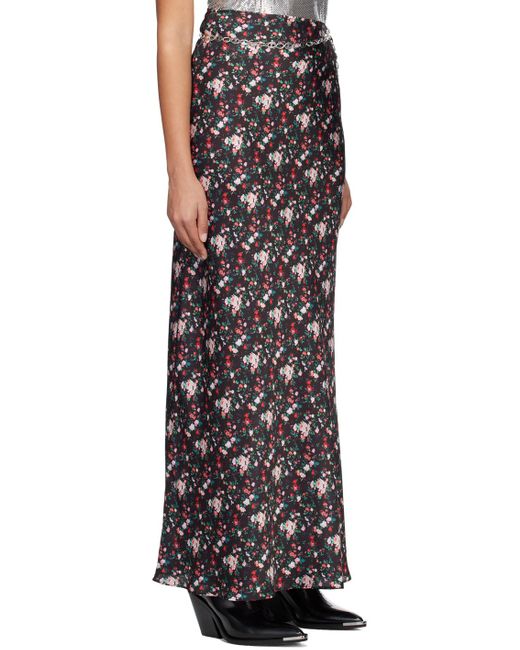 Rabanne Black Chain Midi Skirt