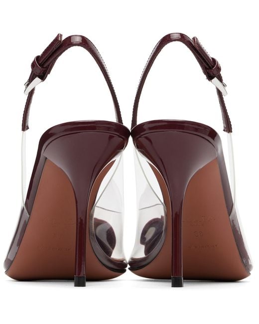 Alaïa Black Burgundy 'Le Cœur' Slingback Heels